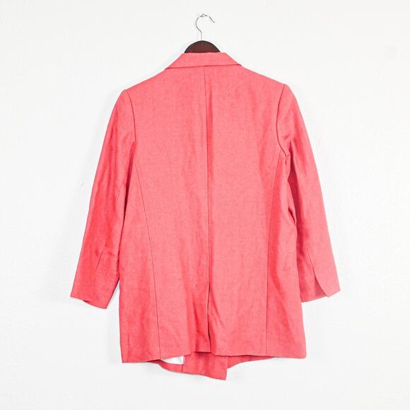 EMERSON FRY Women's Double Breasted Blazer Jacket in Pink Linen size 12 - Picture 8 of 11